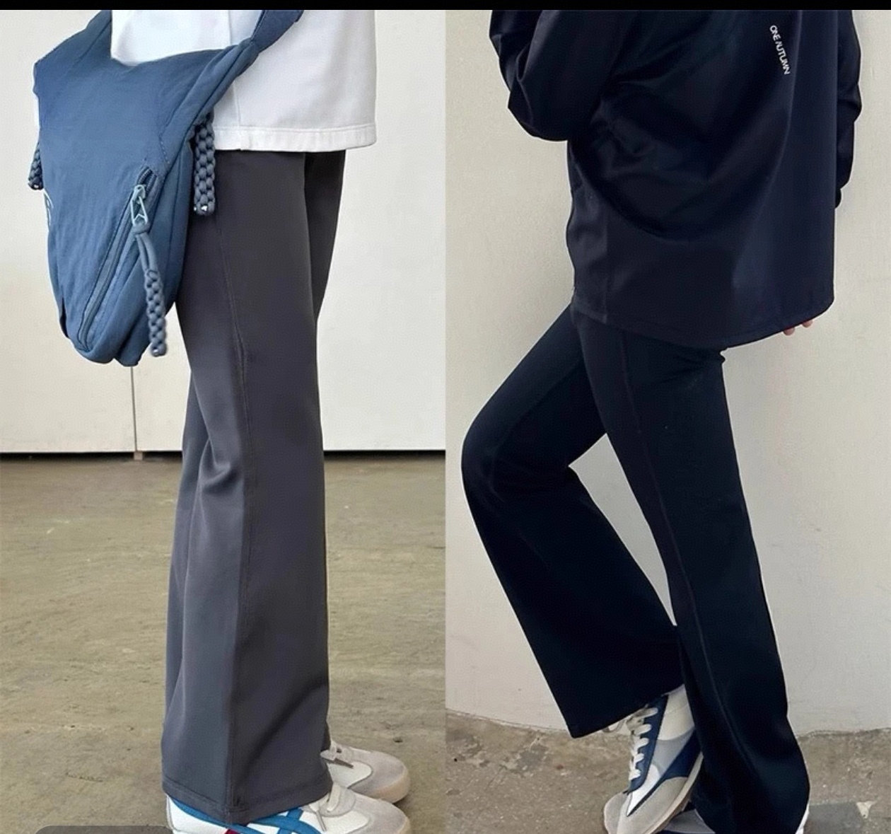 亲子款女童铜氨丝喇叭裤春秋2025新款儿童大童女孩初中生裤子潮