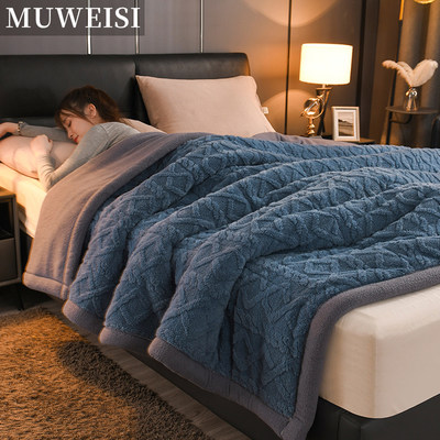 高端珊瑚绒毛毯加厚保暖法兰绒小毯子被子冬季沙发盖毯单人床上用
