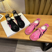 复古黑粉德训鞋 女2026春夏新款 百搭系带时尚 韩版 甜酷慢跑运动鞋