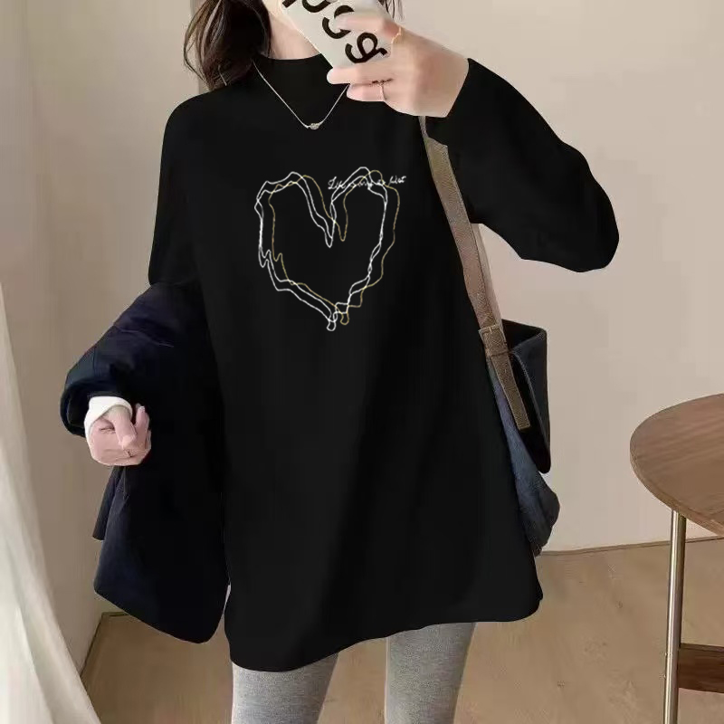 大码300斤德绒打底衫2025秋季孕妇上衣高级感女装长袖T恤显瘦宽松