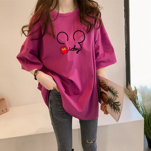 显瘦胖mm高级短袖t恤宽松