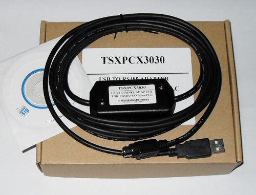 USB接口，适用施耐德TWDLCAA40DRF的PLC编程电缆 TSXPCX3030
