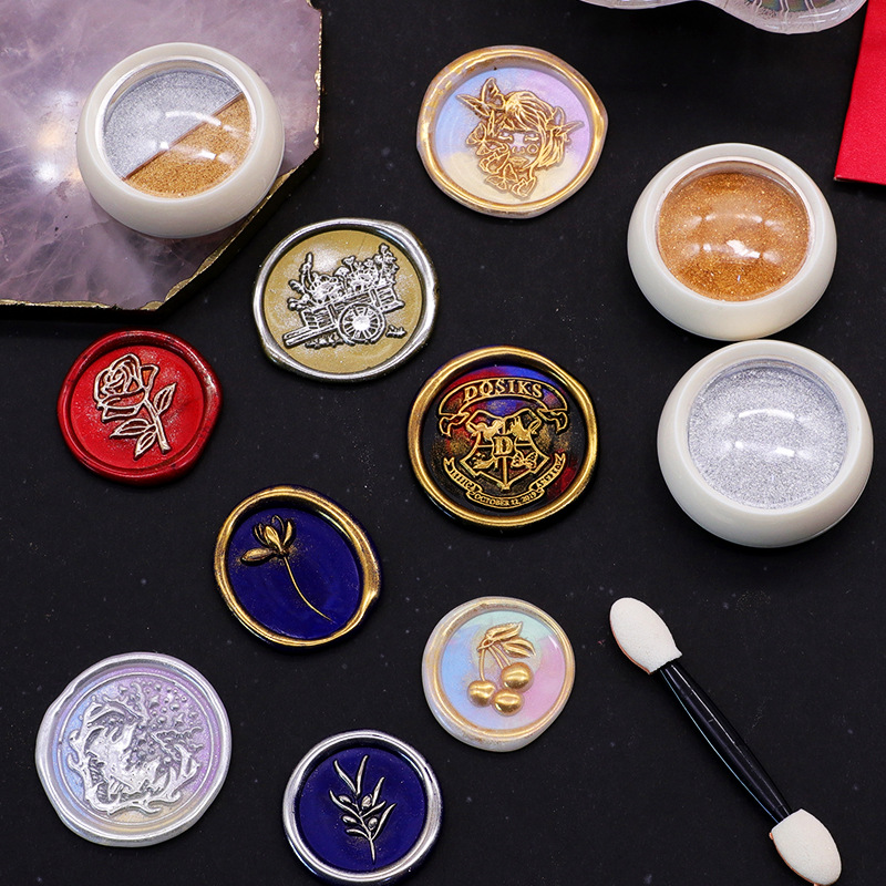 火漆印章金粉膏上色笔魔镜闪光粉