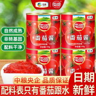 中粮屯河新疆番茄酱198g罐头家用炒菜火锅儿童意面西红柿块蕃茄酱