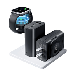 美规手表无线充电器头二合一旅行便携式适用苹果手机三星applewatch多口usb快充插头iwatch英规港版typec底座