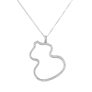 Original design Korean style temperament S925 sterling silver gourd necklace female zircon sweater chain long pendant new gift
