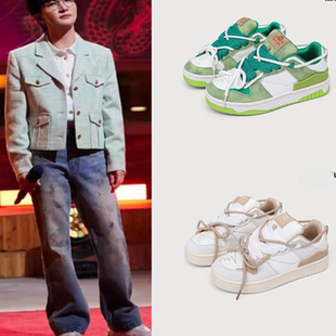 周深同款鞋子拼色板鞋小众设计感厚底休闲运动鞋女2024百搭情侣鞋