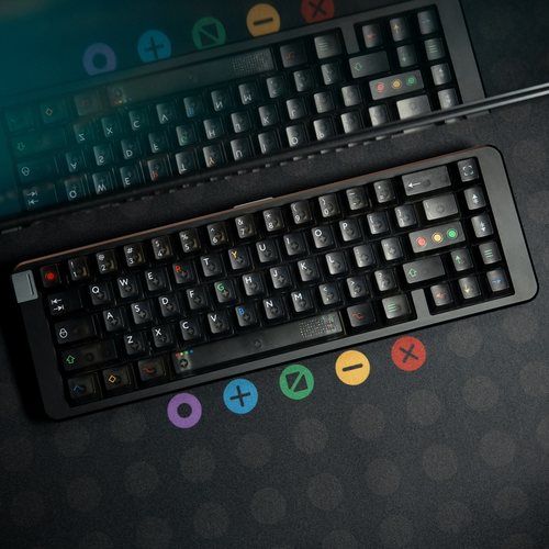 爱菲黑灯雾透键帽abs透光