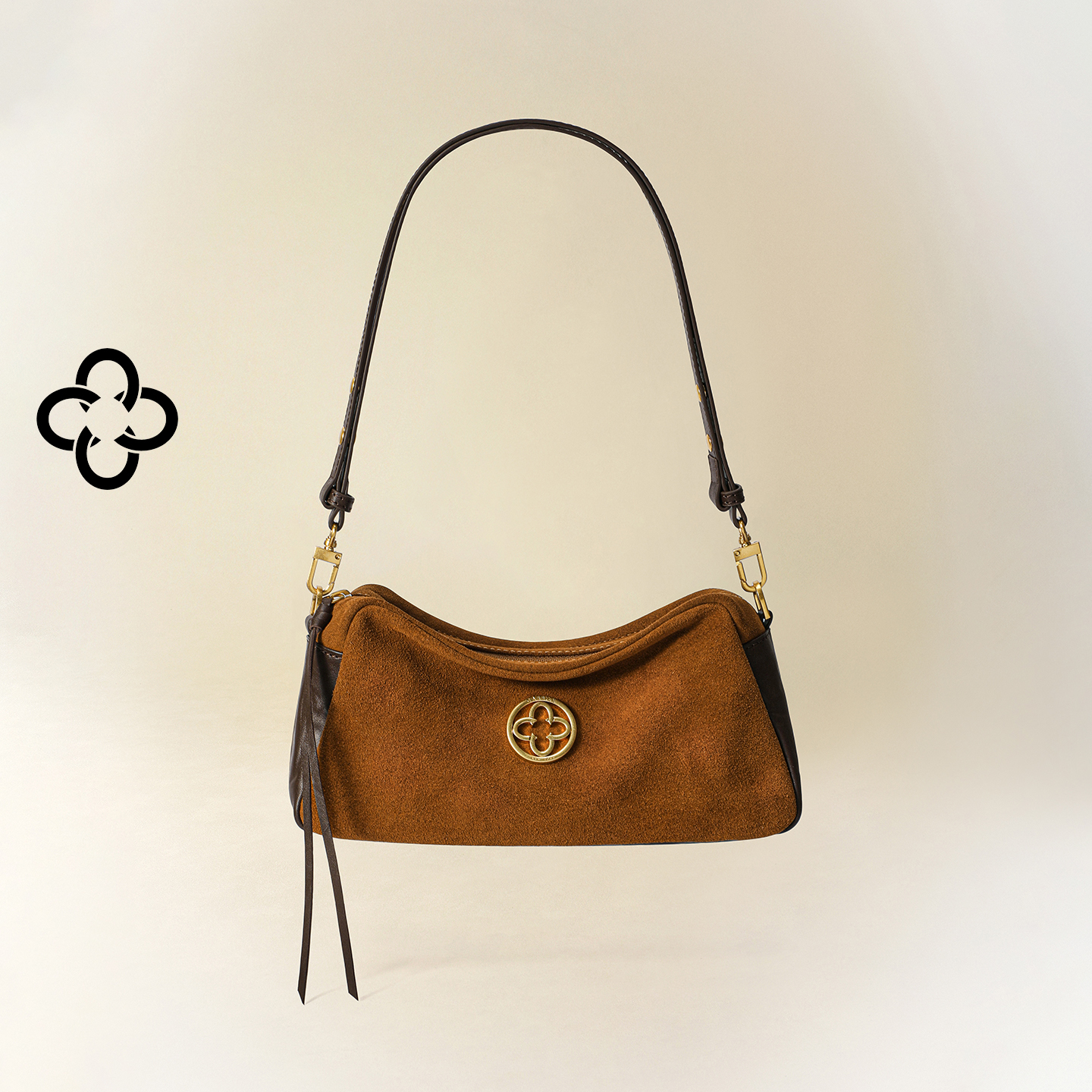 CASSILE卡思乐法棍包2025新款绒面真牛皮腋下包复古流苏单肩包