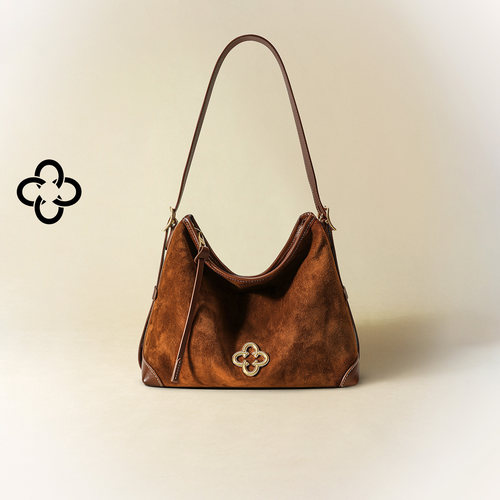 卡思乐松涛托特包2025新款复古麂皮绒面大容量hobo女包通勤斜挎包