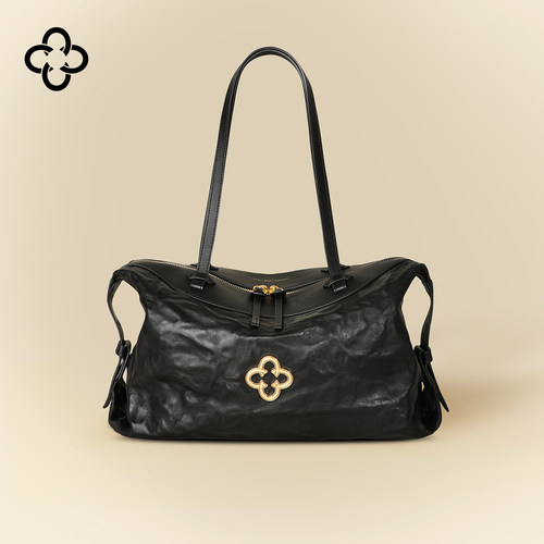 CASSILE卡思乐女包2025新款大容量植鞣单肩枕头包通勤波士顿包