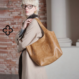 【郭碧婷同款】卡思乐马甲托特包大容量复古棕色植鞣牛皮单肩大包
