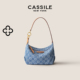 CASSILE卡思乐女包腋下包小牛仔蓝单肩斜挎包小众hobo手提帆布包