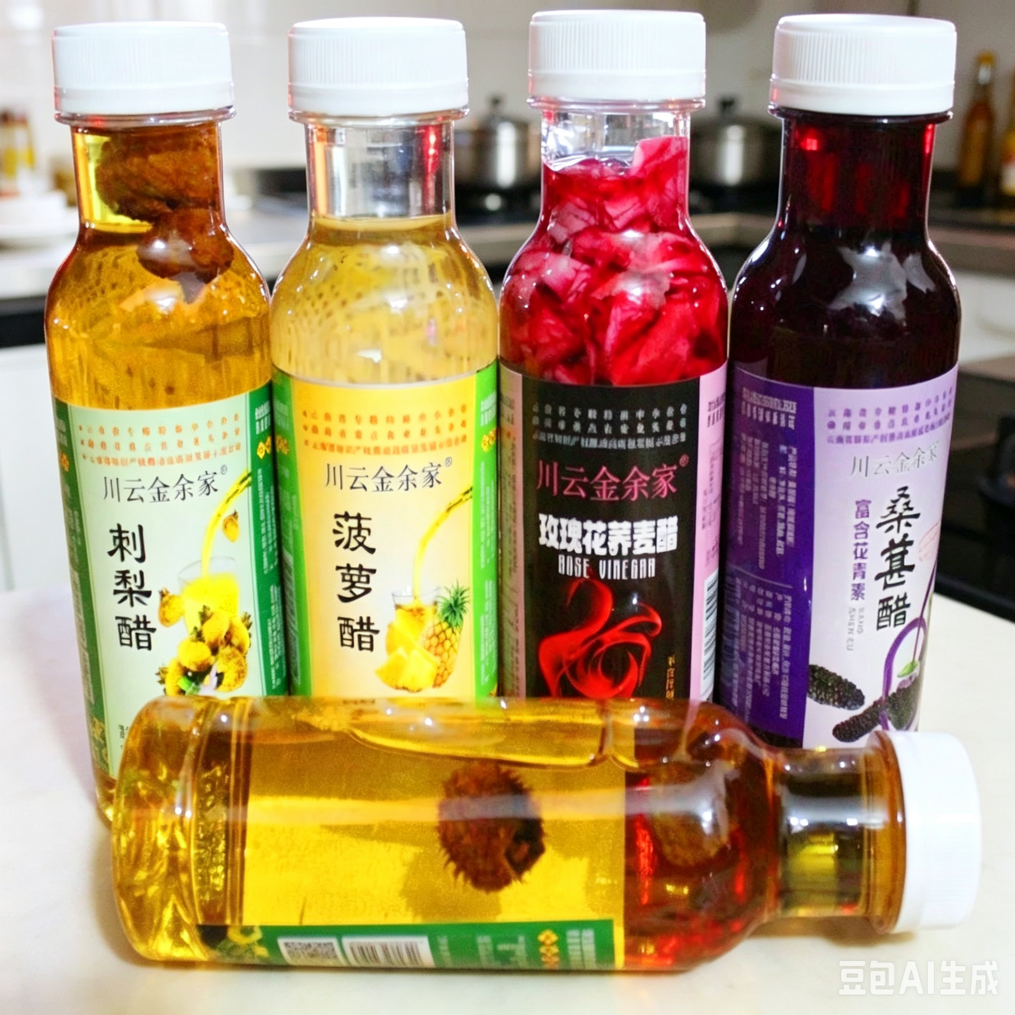 川云金余家玫瑰花醋桑葚醋刺梨醋菠萝醋黑枸杞醋厂家直销