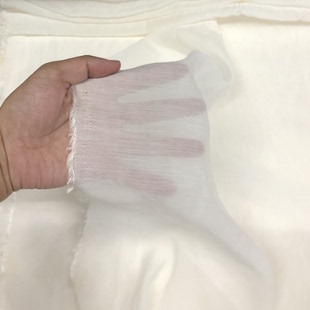 超薄本白丝棉麻纱长款飘逸打底披肩吊带水袖超级细麻非常透高支