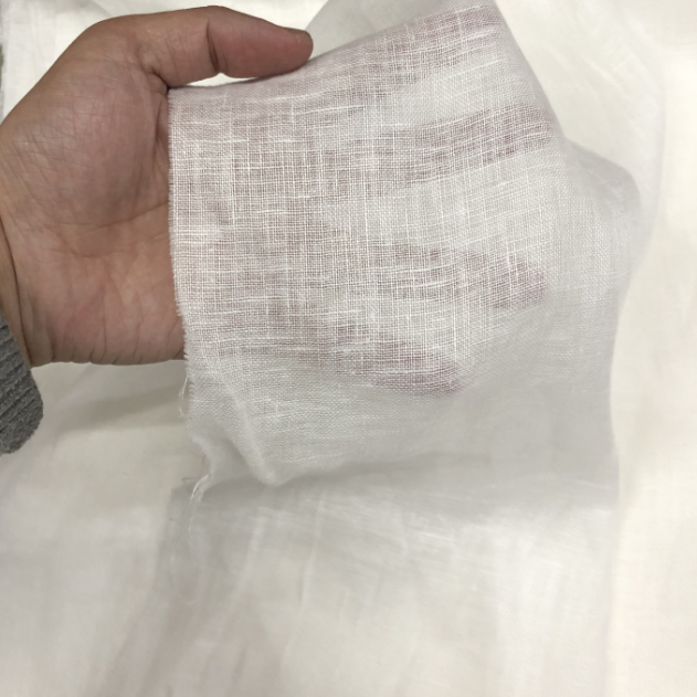 切边较稀疏漂白纯亚麻复古柔软