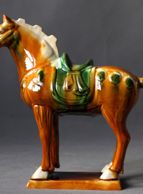 唐三彩马陶瓷摆件家居工艺礼品