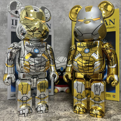 bearbrick400%钢铁侠暴力熊手办