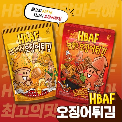 HBAF零食多种口味炸鱿鱼丝100g
