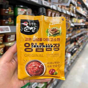 韩国直发清净园韩式烤肉酱蘸料原味酱青阳辣椒酱料味道190g/袋