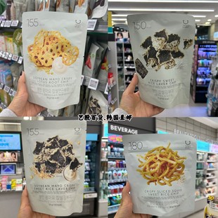 韩国直邮olive young低卡低脂海苔脆炸糯米炸鱿鱼丝藕片即食零食