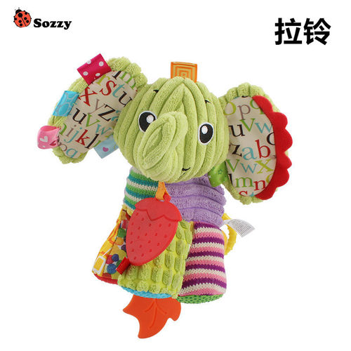 Sozzy绿色大象八音盒拉铃小月龄宝宝玩具婴儿车床挂宝宝0-1岁早教