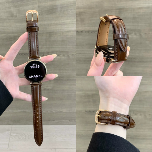 玫金扣油蜡皮适用华为GT7手表表带新款真皮gt65高级女watch5/6pro