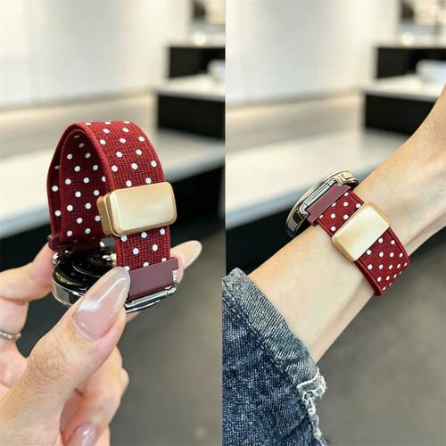 波点编织磁吸适用华为GT7手表表带新款gt65高级女watch5/6pro透气