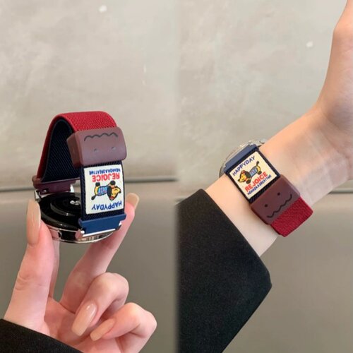 可爱腊肠狗适用华为gt6表带新款平纹编织GT5pro女watch5手表腕带