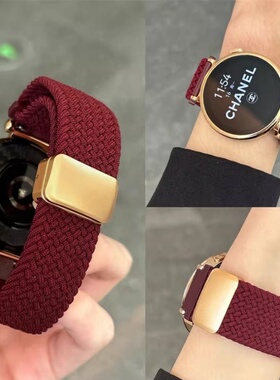 新年红磁吸编织适用华为gt6表带新款GT5pro女watch5手表柔软腕带