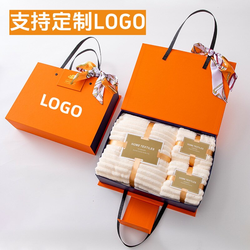 高档浴巾毛巾礼盒套装可定制logo