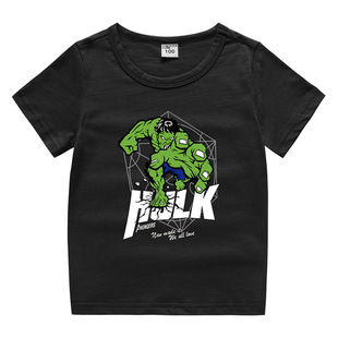 2023新款绿巨人童装儿童夏装纯棉短袖T恤男童打底衫宝宝半袖上衣