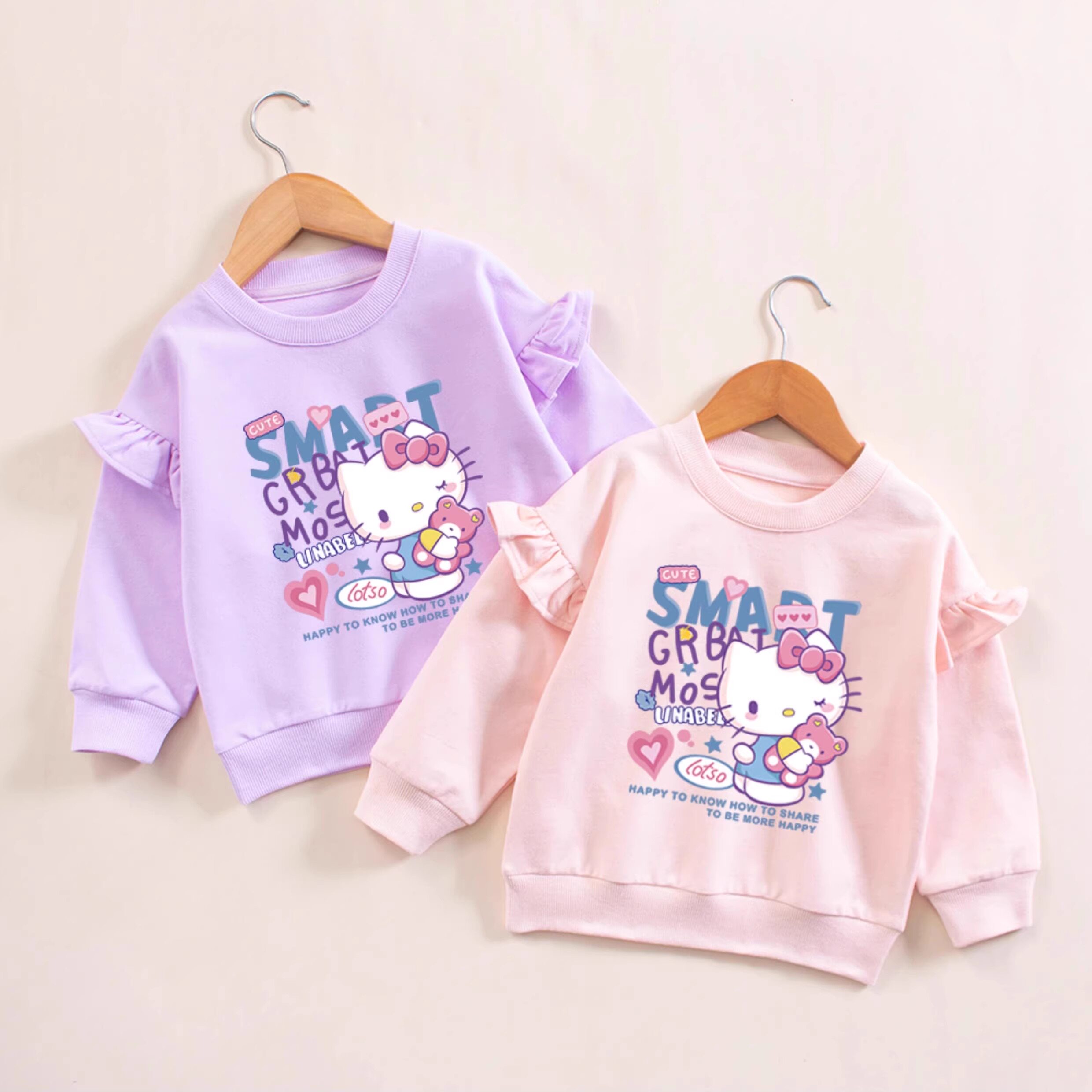 女童春秋凯蒂猫棉质长袖卫衣