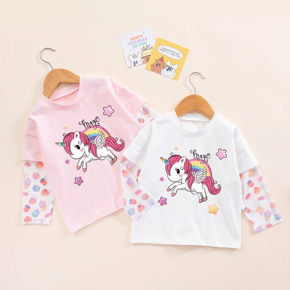 女童夏季纯棉防晒衣儿童夏装冰丝长袖T恤女孩薄款网纱袖防蚊上衣3