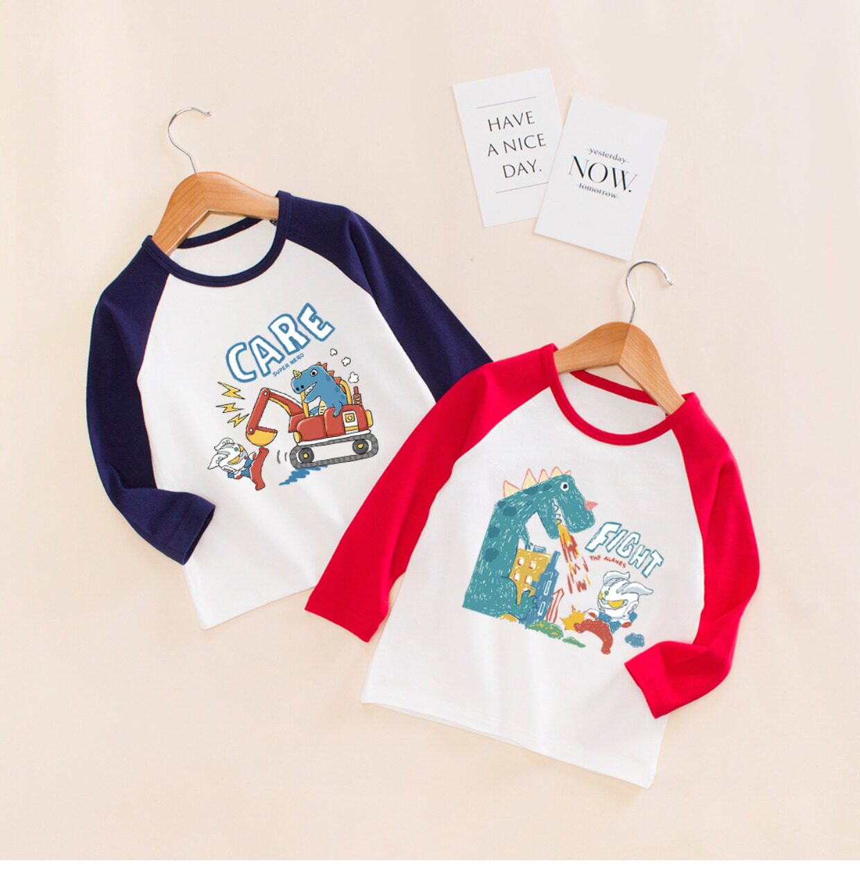 2023春秋超人衣服男童长袖T恤春装儿童纯棉打底衫男孩怪兽图案T恤