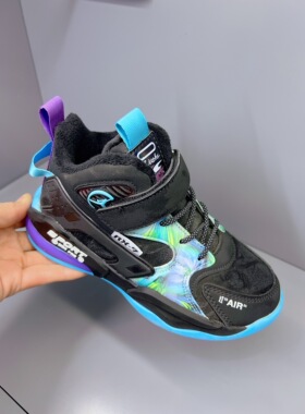 断码处理童鞋二棉鞋新款休闲百搭超轻潮魔术贴运动跑鞋童鞋116210