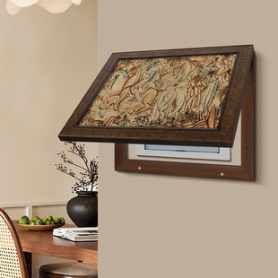 高级法式中古风寓意好抽象电表箱遮挡装饰画开关电闸盒电源盖挂画