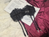 小孤品大码 欧美外贸蕾丝镂空性感吊袜带 带鱼骨