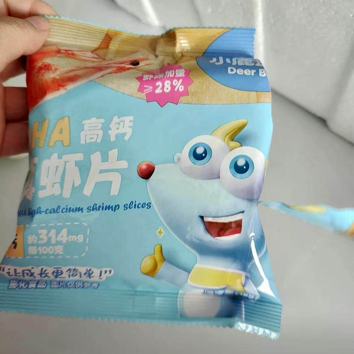 小鹿蓝蓝DHA高钙真虾片虾条