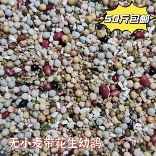 粮良德易无小麦带花生幼鸽鸽粮信鸽子粮食赛鸽料50斤江浙沪皖包邮