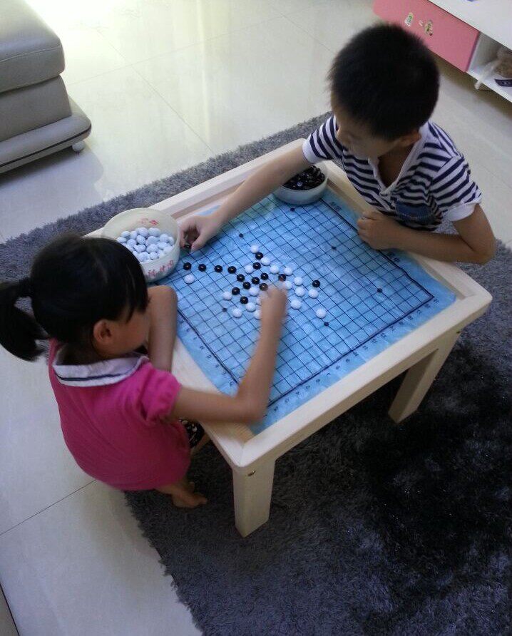 实木儿童益智玩具游戏桌子积木沙盘桌面串珠围棋盘多功能挡板护栏