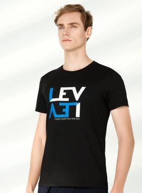 Leevy力为短袖背心吸湿排汗运动打底上衣圆领纯男士运动G73027
