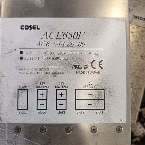 COSEL ACE650F电源，型号AC6-OFF2E-00--议价商品