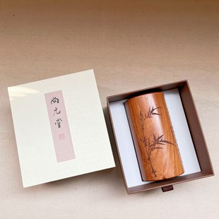 木质笔筒收纳桌面高校庆典文创礼品酸枝木笔筒学校毕业纪念礼品