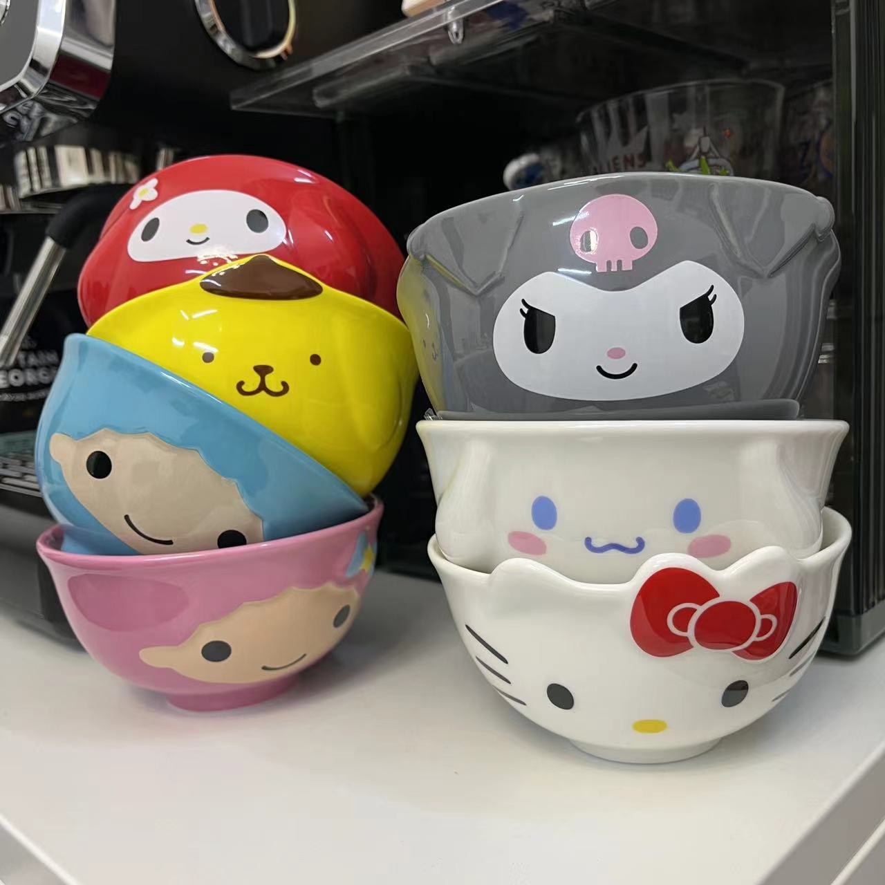 Hellokitty库洛米双子星布丁狗美乐蒂玉桂狗卡通陶瓷碗碟餐具套 餐饮具 碗 原图主图