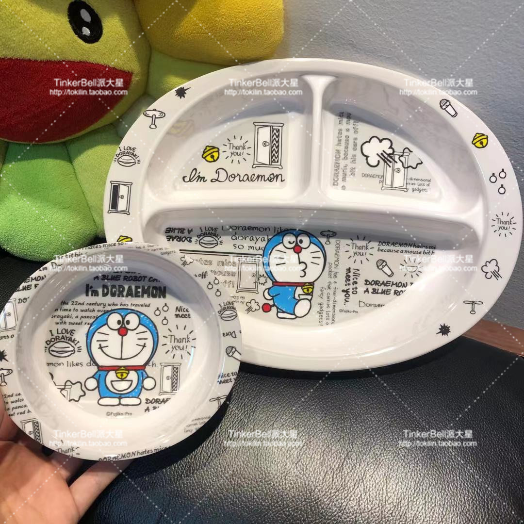 儿童宝宝多啦A梦叮当猫密胺盘碗