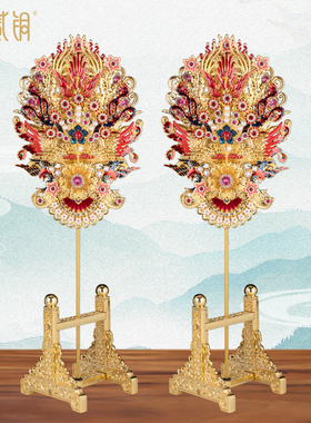 潮汕拜金花虎爷合金插香炉摆件