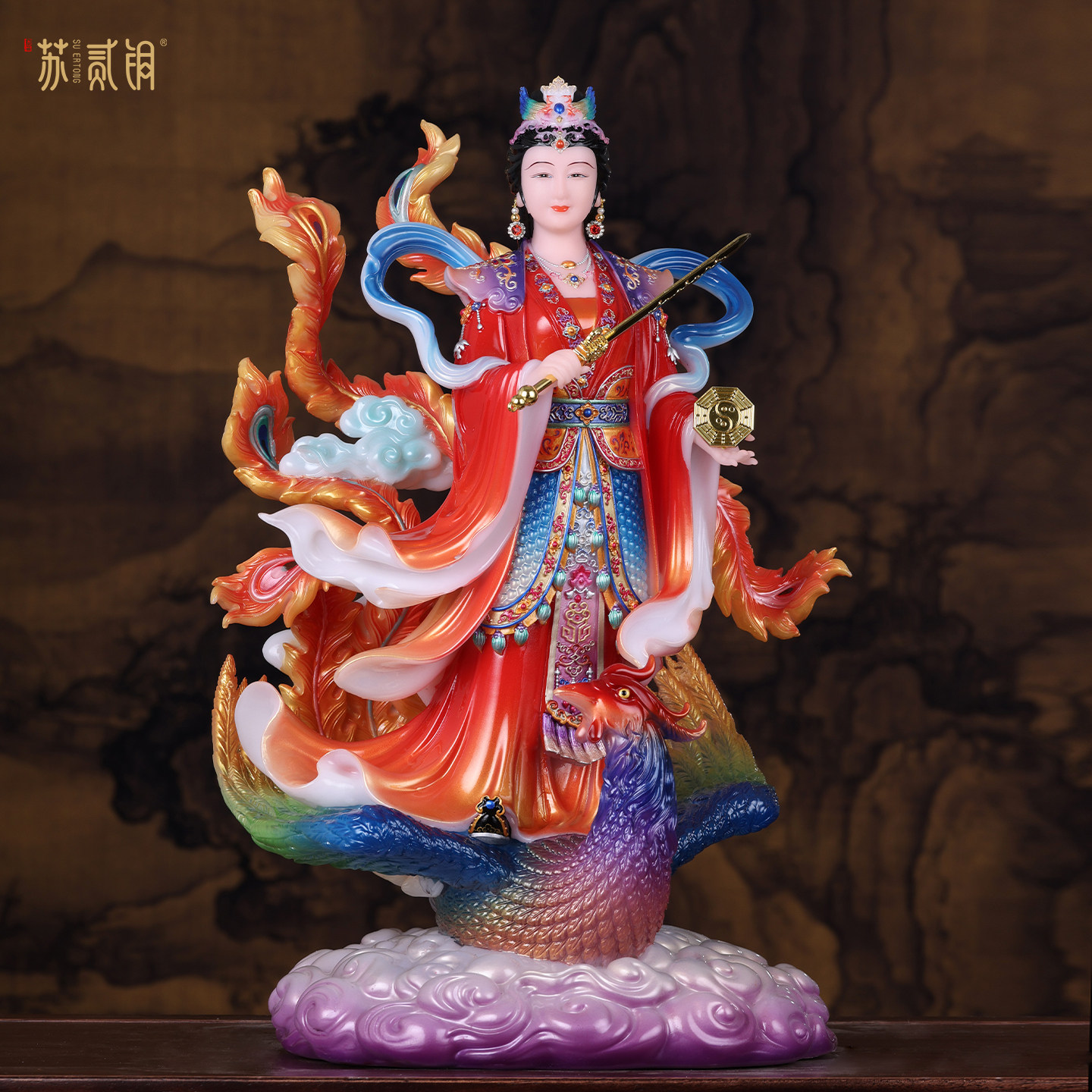 九天玄女汉白玉佛堂供奉像