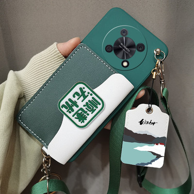 适用华为智选nzone50pro手机壳SP210手机套斜跨背带挂脖挂绳零钱包卡包门禁卡套卡包软壳保护壳保护套