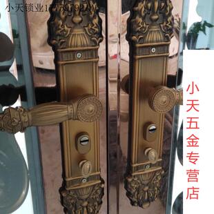 防盗门大门拉手把手执手门锁双开门把手 黄古铜通用型把手.